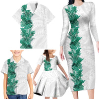 Hawaii Tropical Leaves Family Matching Long Sleeve Bodycon Dress and Hawaiian Shirt Polynesian Pattern LT01 - Polynesian Pride