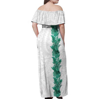 Hawaii Tropical Leaves Family Matching Off Shoulder Maxi Dress and Hawaiian Shirt Polynesian Pattern LT01 - Polynesian Pride