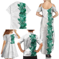 Hawaii Tropical Leaves Family Matching Summer Maxi Dress and Hawaiian Shirt Polynesian Pattern LT01 - Polynesian Pride