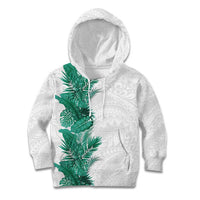 Hawaii Tropical Leaves Kid Hoodie Polynesian Pattern LT01 Hoodie White - Polynesian Pride