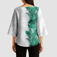 Hawaii Tropical Leaves Kimono Sleeve Blouse Polynesian Pattern LT01 - Polynesian Pride