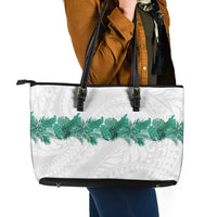 Hawaii Tropical Leaves Leather Tote Bag Polynesian Pattern LT01 - Polynesian Pride