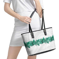 Hawaii Tropical Leaves Leather Tote Bag Polynesian Pattern LT01 - Polynesian Pride