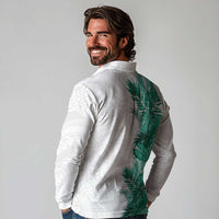 Hawaii Tropical Leaves Long Sleeve Polo Shirt Polynesian Pattern LT01 - Polynesian Pride