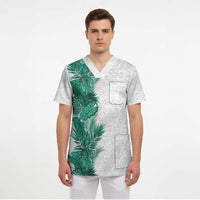 Hawaii Tropical Leaves Scrub Top Polynesian Pattern LT01 - Polynesian Pride