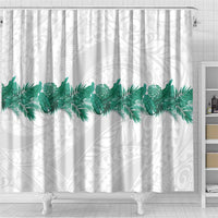 Hawaii Tropical Leaves Shower Curtain Polynesian Pattern