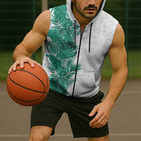 Hawaii Tropical Leaves Sleeveless Zip Hoodie Polynesian Pattern LT01 - Polynesian Pride