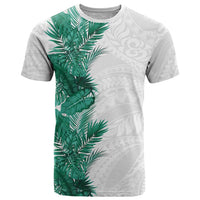Hawaii Tropical Leaves T Shirt Polynesian Pattern LT01 White - Polynesian Pride