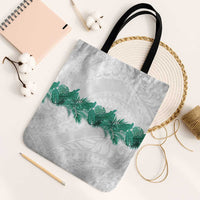 Hawaii Tropical Leaves Tote Bag Polynesian Pattern LT01 Black Strap One Size White - Polynesian Pride