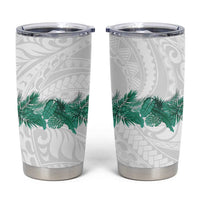 Hawaii Tropical Leaves Tumbler Cup Polynesian Pattern LT01 White - Polynesian Pride