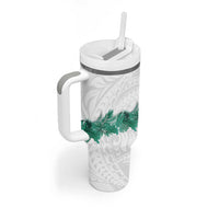 Hawaii Tropical Leaves Tumbler With Handle Polynesian Pattern LT01 - Polynesian Pride
