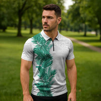 Hawaii Tropical Leaves Zipper Polo Shirt Polynesian Pattern LT01 - Polynesian Pride