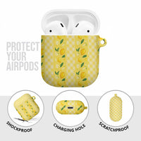 Hawaii Lemon Palaka AirPods Case Striped Stylized LT01 - Polynesian Pride