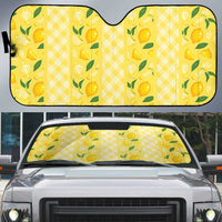 Hawaii Lemon Palaka Auto Sun Shade Striped Stylized LT01 Yellow - Polynesian Pride