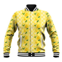 Hawaii Lemon Palaka Baseball Jacket Striped Stylized LT01 Unisex Yellow - Polynesian Pride