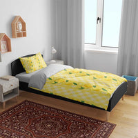 Hawaii Lemon Palaka Bedding Set Striped Stylized LT01 - Polynesian Pride