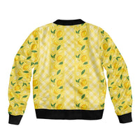Hawaii Lemon Palaka Bomber Jacket Striped Stylized LT01 - Polynesian Pride