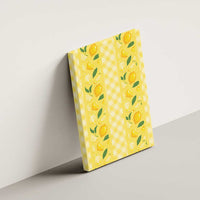 Hawaii Lemon Palaka Canvas Wall Art Striped Stylized LT01 - Polynesian Pride