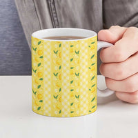 Hawaii Lemon Palaka Ceramic Mug Striped Stylized LT01 - Polynesian Pride