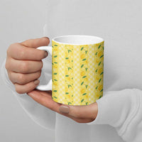Hawaii Lemon Palaka Ceramic Mug Striped Stylized LT01 - Polynesian Pride