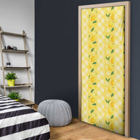Hawaii Lemon Palaka Door Cover Striped Stylized LT01 - Polynesian Pride
