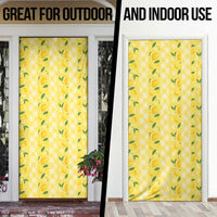 Hawaii Lemon Palaka Door Cover Striped Stylized LT01 - Polynesian Pride