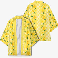 Hawaii Lemon Palaka Kimono Striped Stylized LT01 - Polynesian Pride