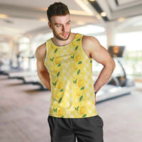 Hawaii Lemon Palaka Men Tank Top Striped Stylized LT01 Yellow - Polynesian Pride