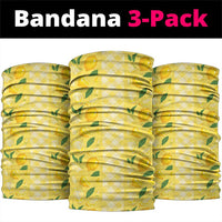 Hawaii Lemon Palaka Neck Gaiter Striped Stylized LT01 package One Size: 25*50cm Yellow - Polynesian Pride