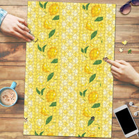 Hawaii Lemon Palaka Puzzle Striped Stylized LT01 Yellow - Polynesian Pride