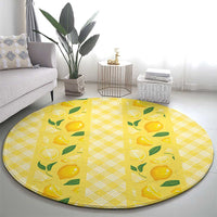 Hawaii Lemon Palaka Round Carpet Striped Stylized LT01 - Polynesian Pride