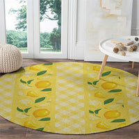 Hawaii Lemon Palaka Round Carpet Striped Stylized LT01 - Polynesian Pride