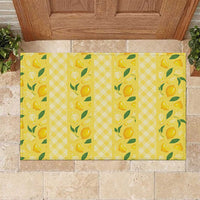 Hawaii Lemon Palaka Rubber Doormat Striped Stylized LT01 Yellow - Polynesian Pride