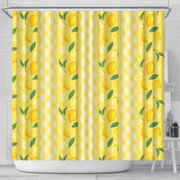 Hawaii Lemon Palaka Shower Curtain Striped Stylized LT01 - Polynesian Pride