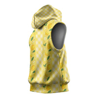 Hawaii Lemon Palaka Sleeveless Hoodie Striped Stylized LT01 - Polynesian Pride