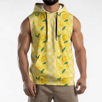 Hawaii Lemon Palaka Sleeveless Hoodie Striped Stylized LT01 - Polynesian Pride