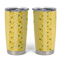 Hawaii Lemon Palaka Tumbler Cup Striped Stylized LT01 Yellow - Polynesian Pride
