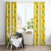 Hawaii Lemon Palaka Window Curtain Striped Stylized LT01 - Polynesian Pride
