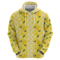 Hawaii Lemon Palaka Zip Hoodie Striped Stylized LT01 - Polynesian Pride