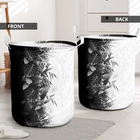 Hawaii Tropical Plant Monochrome Laundry Basket Vibrant Polynesian Pattern LT01 - Polynesian Pride