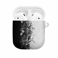 Hawaii Tropical Plant Monochrome AirPods Case Vibrant Polynesian Pattern LT01 Black - Polynesian Pride