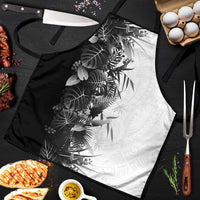 Hawaii Tropical Plant Monochrome Apron Vibrant Polynesian Pattern LT01 Black - Polynesian Pride