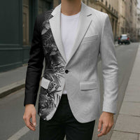 Hawaii Tropical Plant Monochrome Blazer Vibrant Polynesian Pattern LT01 - Polynesian Pride