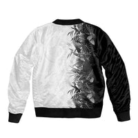 Hawaii Tropical Plant Monochrome Bomber Jacket Vibrant Polynesian Pattern LT01 - Polynesian Pride