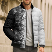 Hawaii Tropical Plant Monochrome Bomber Puffer Jacket Vibrant Polynesian Pattern LT01 - Polynesian Pride