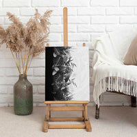Hawaii Tropical Plant Monochrome Canvas Wall Art Vibrant Polynesian Pattern LT01 - Polynesian Pride