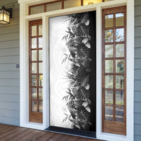 Hawaii Tropical Plant Monochrome Door Cover Vibrant Polynesian Pattern LT01 - Polynesian Pride