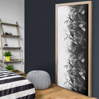 Hawaii Tropical Plant Monochrome Door Cover Vibrant Polynesian Pattern LT01 - Polynesian Pride