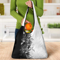 Hawaii Tropical Plant Monochrome Grocery Bag Vibrant Polynesian Pattern LT01 - Polynesian Pride