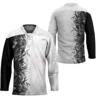 Hawaii Tropical Plant Monochrome Hockey Jersey Vibrant Polynesian Pattern LT01 - Polynesian Pride